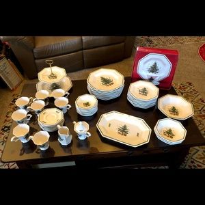 Nikko Christmastime dishes and glassware